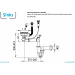 Sifon 3 1/2 " pro nerezové dřezy s extra úsporou místa a s exc. ovladačem (clic-clac) – Hledejceny.cz