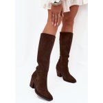 Zazoo Semišové Kozačky Kovbojky Na Nízkém Podpatku S Dekorací 3656 černé 5905677338850 – Hledejceny.cz