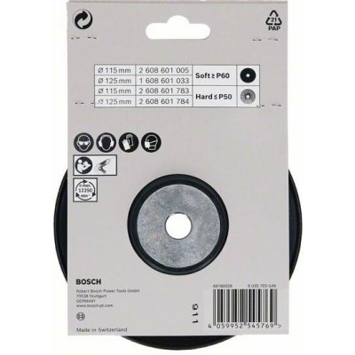 BOSCH Podložný talíř 125 mm; Hard; matice M14 2608601784 – Zboží Dáma