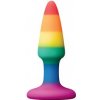 Anální kolík DreamToys COLOURFUL LOVE RAINBOW ANAL PLUG MINI