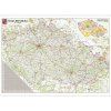 Silniční nástěnná mapa ČR PF440 113 x 80 cm - lamino + lišty