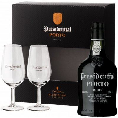 Porto Presidential Ruby 19% 0,75 l (dárkové balení 2 sklenice) – Zboží Dáma