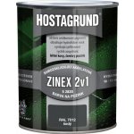 Barvy A Laky Hostivař Hostagrund Zinex 2v1 S2820, jednovrstvá barva na pozink, antikorozní, Ral 7012 čedičová šedá, 600 ml – HobbyKompas.cz