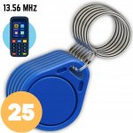 Přívěsek na klíče RFID PASTILKA 13.56 MHz MIFARE BEZKONTAKTNÍ IC PROGRAMOVATELNÁ 25 KS – Zboží Mobilmania