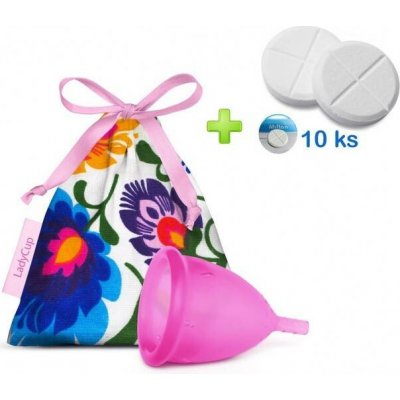 LadyCup menstruační kalíšek Divoký zimolez S + tablety 10 ks – Sleviste.cz