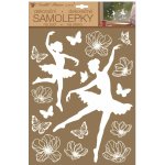 Anděl Přerov Samolepky na zeď bílé baletky 27,5 x 41 cm – Hledejceny.cz
