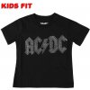 Dětské tričko Rock Off AC-DC Logo Embellished černá