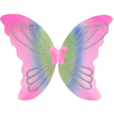 Motýlí křídla modrozelenorůžová