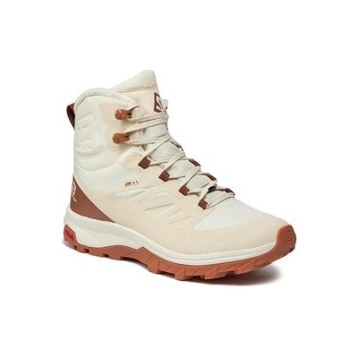 Salomon trekingová obuv Outblast Thinsulate Climasalomon Waterproof L47382400 Almond Milk/Rawhide/Gum8 – Zboží Mobilmania