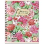 Pigna Nature Flowers kroužkový blok A4 linkovaný – Zboží Živě