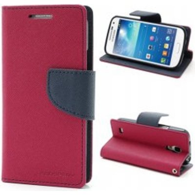 Pouzdro Fancy Book Samsung Galaxy S4 GT-I9500 tmavě růžovo modré – Zboží Mobilmania