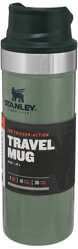 Stanley The Trigger Action Travel Hammertone Green 470 ml