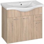 Aqualine KERAMIA FRESH umyvadlová skříňka 74,5x74x34,7cm,dub platin dub platin – Zbozi.Blesk.cz