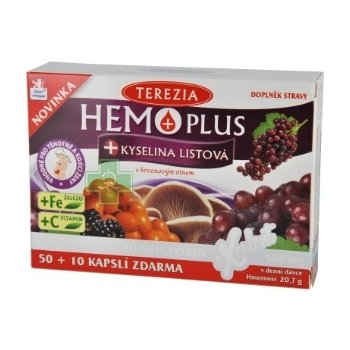 Terezia Company Hemo plus+kyselina listová + železo + vitamin C 60 kapslí