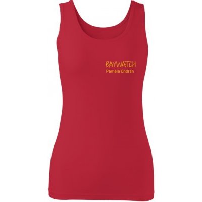 Tričko s potiskem Pamela Endrsn baywatch dámské Červená – Zboží Dáma