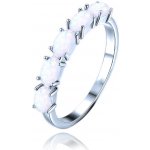 Minet JMAS0295WR Stříbrný prsten s bílými opálky – Zboží Mobilmania