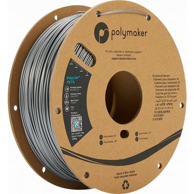 Polymaker PolyLite PETG stříbrná 1,75mm 1kg – Zboží Živě