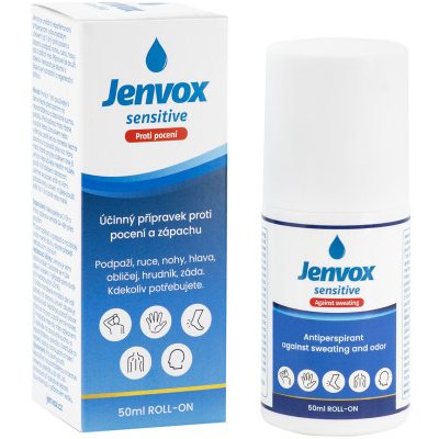 Jenvox Sensitive roll-on proti pocení a zápachu 50 ml