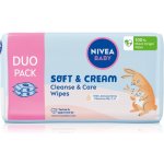 Nivea Baby Soft & Cream Cleanse & Care Wipes 2x57 ks – Zboží Dáma