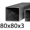 Jeklový profil 80x80x3, černý 3 m (JOKL-80x80x3-3)