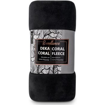 TipTrade Deka Coral mikroplyš černá 150x200