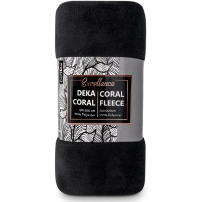 TipTrade Deka Coral mikroplyš černá 150x200