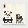 Pouzdro a kryt na mobilní telefon Pouzdro Mobiwear Flipové Huawei Y5 2019 / Honor 8S - M041S Panda - life is not always and white černé