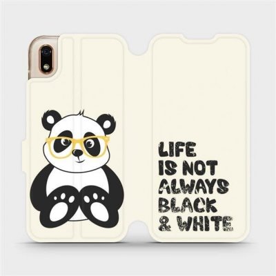 Pouzdro Mobiwear Flipové Huawei Y5 2019 / Honor 8S - M041S Panda - life is not always and white černé – Zboží Mobilmania