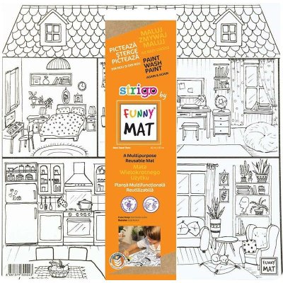 FUNNY MAT Funny Mat Podložka na kreslení Sweet Home + pastelky zdarma 489814 – Hledejceny.cz