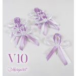 Saténové svatební vývazky V10 (Lavender) – Zboží Dáma