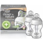 Tommee Tippee Antikoliková láhev 2 ks Transparentní 260ml – Zboží Dáma