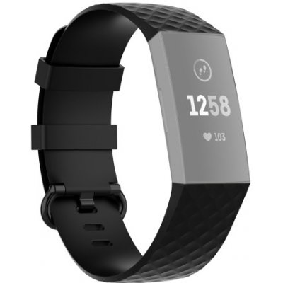 PROTEMIO CUBE Řemínek Fitbit Charge 4 / Fitbit Charge 3 černý 38505 – Zboží Mobilmania