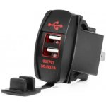 AMIO Vodotěsná nabíječka na telefon ve tvaru lodi s ČERVENÝM LED podsvícením 2xUSB 12/24V – Zboží Živě