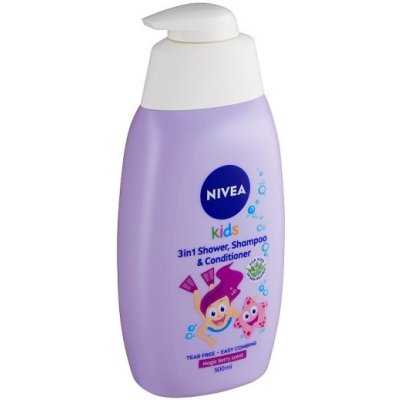 Nivea Kids Magic Berry Scent dětský sprchový gel, šampon a kondicionér 3 v 1 500 ml – Sleviste.cz