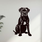 dřevo života Dřevěný obraz Cane Corso Zvolte rozměr šxv (cm): 39x60, Zvolte barvu dekoru: Černá – Hledejceny.cz