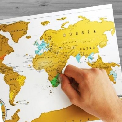 Alum online Velká stírací mapa světa- bílá – Zboží Mobilmania