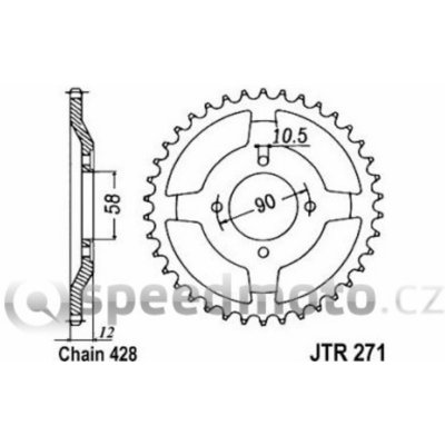 JT Sprockets JTR 271-50 – Zboží Mobilmania