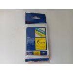 Brother TZE-611, žlutá/černá, 6mm – Zboží Dáma