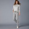 Dámské tepláky Blancheporte sportovní dvoubarevné kalhoty šedý melír bílé