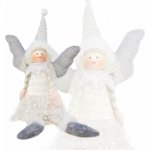 eCa ASN03 Vánoční dekorace Anděl 38 cm šedý – Sleviste.cz