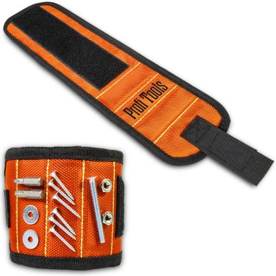 Profi Tools Magnetický náramek pro kutily, 32 x 9 cm, oranžový