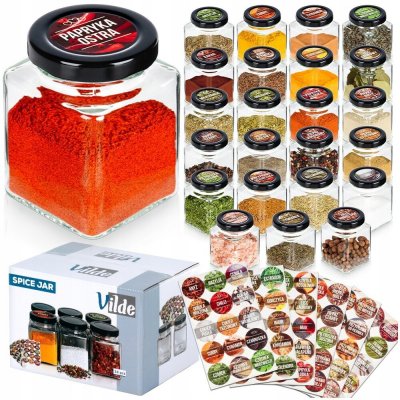 VILDE Sada skleněných dóz na koření 24 ks – Zboží Dáma
