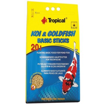 Tropical Pond Koi-Goldfish Basic sticks 20 l