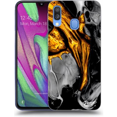 Pouzdro Picasee silikonové Samsung Galaxy A40 A405F - Black Gold čiré – Zbozi.Blesk.cz