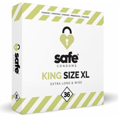 Safe XL Condoms Extra Long & Wide 36 ks – Zboží Mobilmania