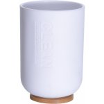 Mondex Plastový kelímek do koupelny CLEAN bílý – Zboží Mobilmania