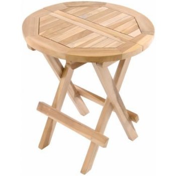 Zahradní dřevěný skládací stolek DIVERO výška 50 cm