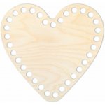 Woody Crafts Přírodní dno na háčkované košíky - Srdce Velikost: 15 cm – Hledejceny.cz