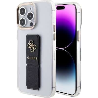 Pouzdro Guess PU Grip Stand 4G Metal Logo iPhone 15 Pro černé – Zboží Mobilmania