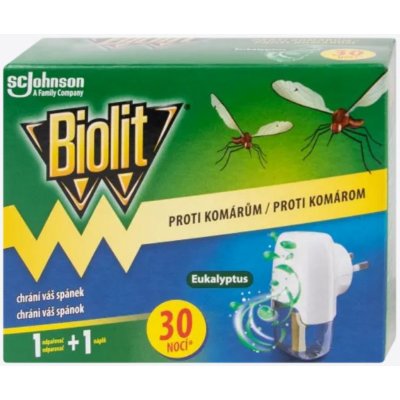 Biolit Eukalyptus Elektrický odpařovač proti komárům 30 nocí strojek + náplň 21 ml – Zboží Mobilmania